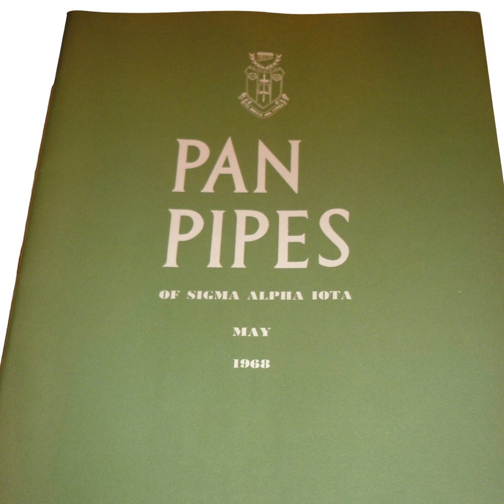 Vintage May 1968 Pan Pipes Sigma Alpha Iota Music Fraternity Magazine Chicago